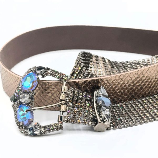 Cintura swarovski fume peltro