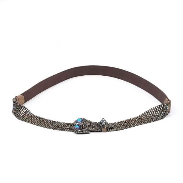 Cintura swarovski fume peltro