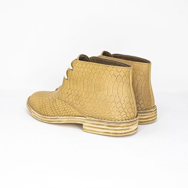 Polacchine leather coccodrillo stampato