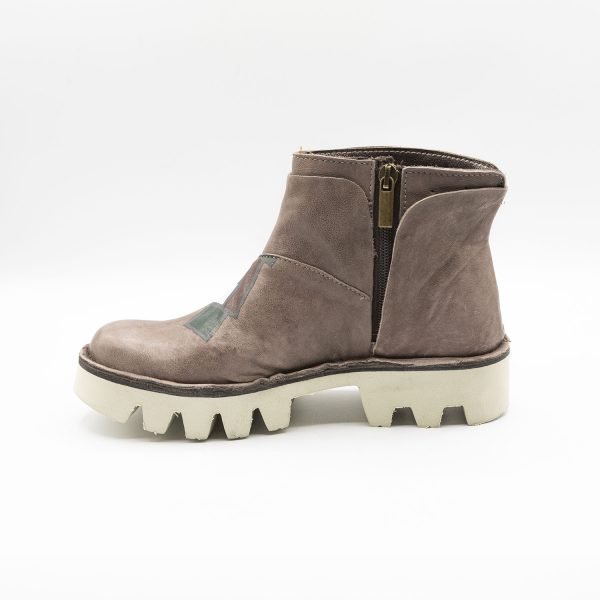 Mezzo tronchetto con zeppa Talco Mondrian