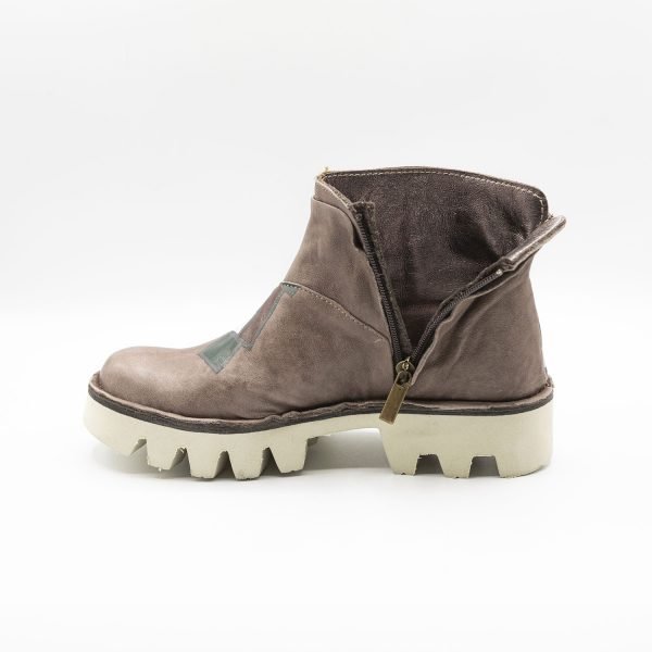 Mezzo tronchetto con zeppa Talco Mondrian