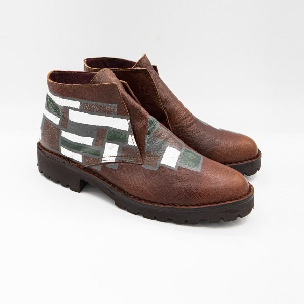 Polacchino senza lacci marrone Mondrian