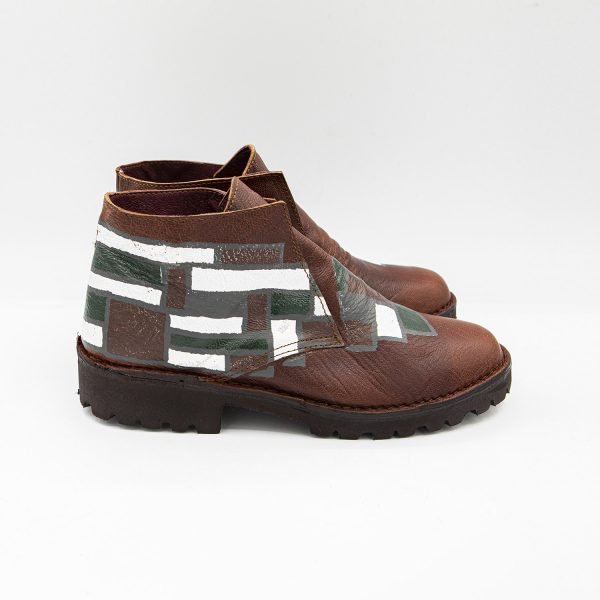 Polacchino senza lacci marrone Mondrian