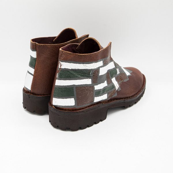 Polacchino senza lacci marrone Mondrian