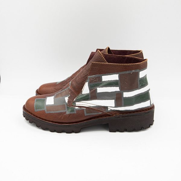 Polacchino senza lacci marrone Mondrian