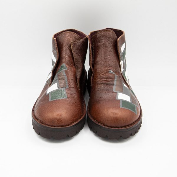 Polacchino senza lacci marrone Mondrian