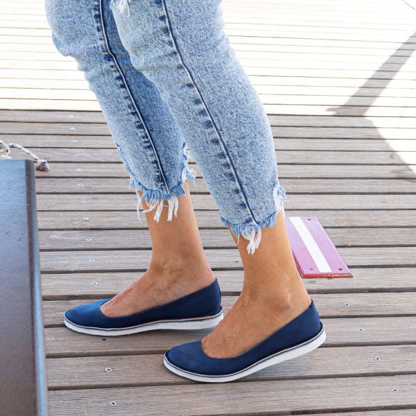 Ballerine pelle vapore nabuk