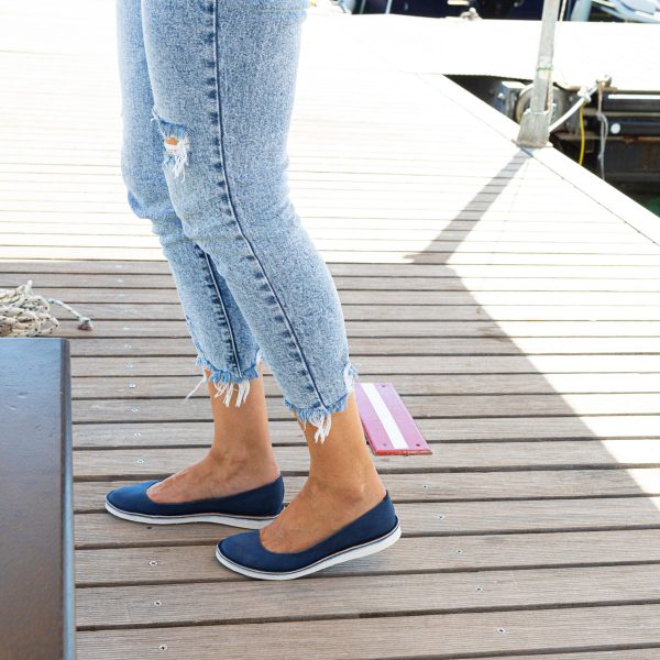 Ballerine pelle vapore nabuk