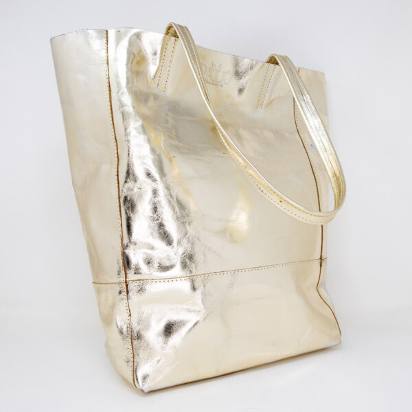 Borsa in pelle laminata