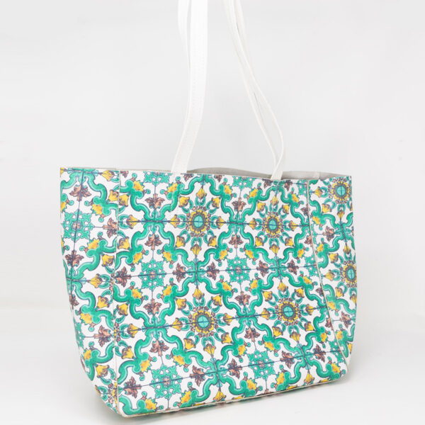 Borsa in pelle maiolica