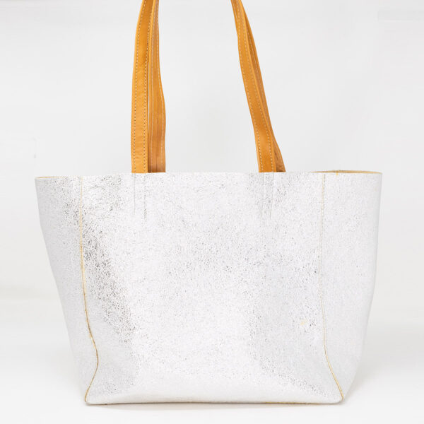 Borsa in pelle laminata