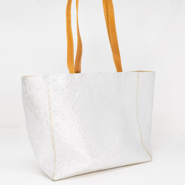 Borsa in pelle laminata