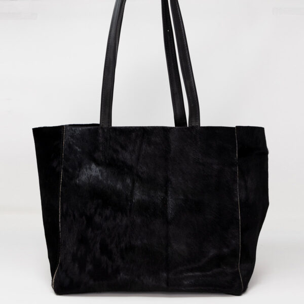 Borsa in pelle effetto pelo