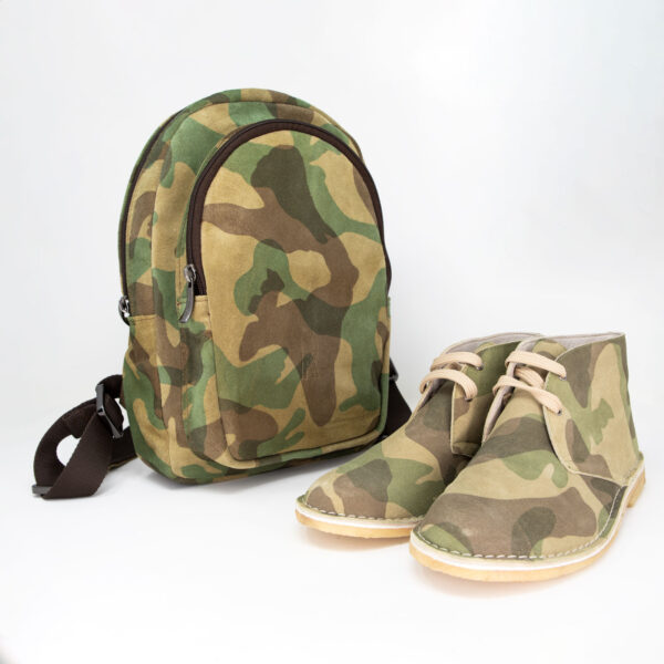 Zaino in camoscio camouflage