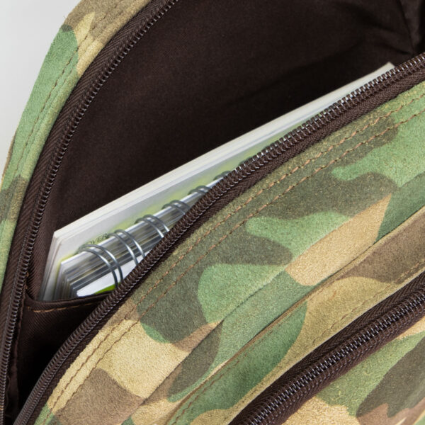 Zaino in camoscio camouflage