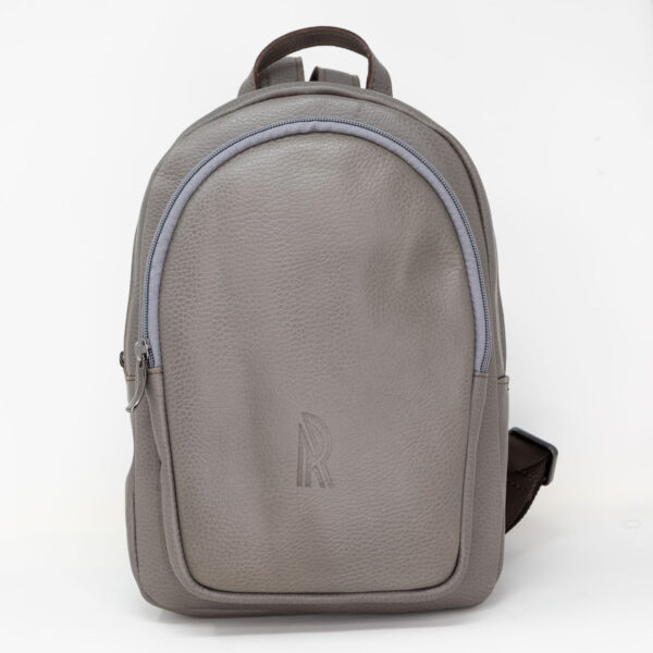 Zaino in vera pelle con doppia cerniera