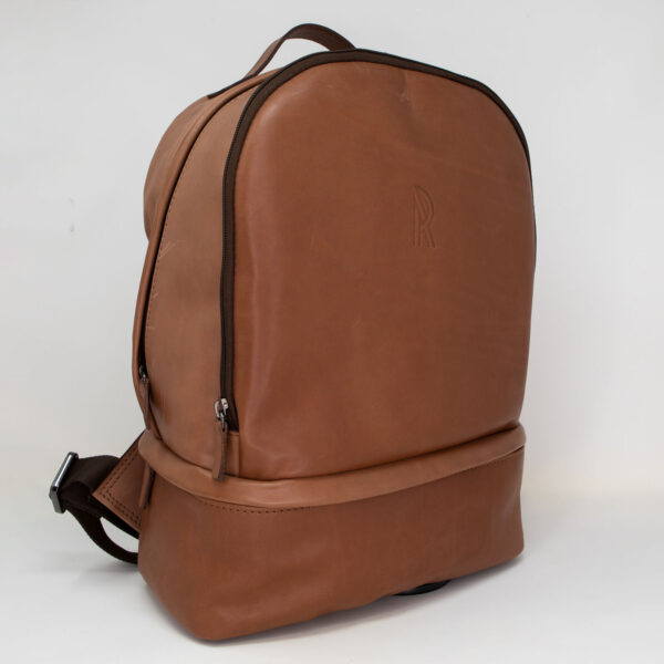 Zaino in vera pelle con doppia cerniera